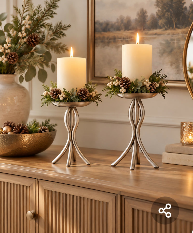 Load image into Gallery viewer, Hand Forged Candle Holders
