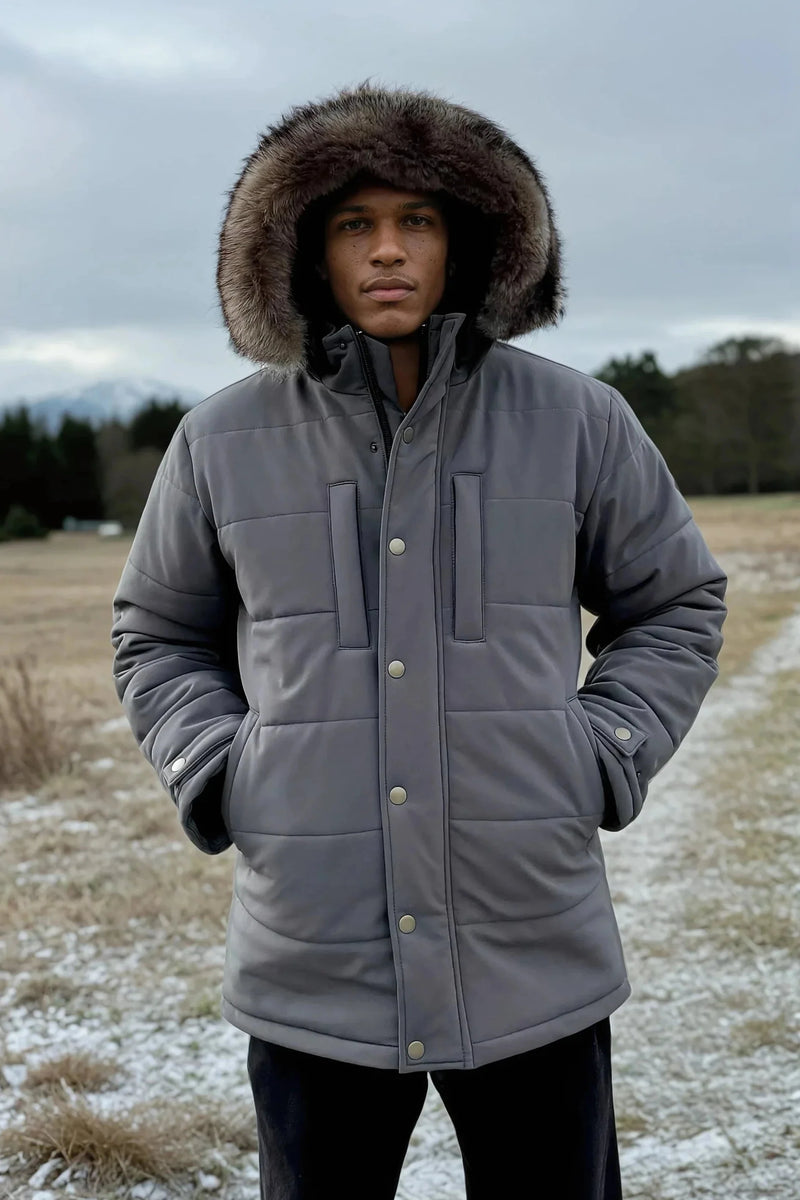Load image into Gallery viewer, Ha-De-Ron-Dah Parka | Cut and Sewn in New York (Gray)
