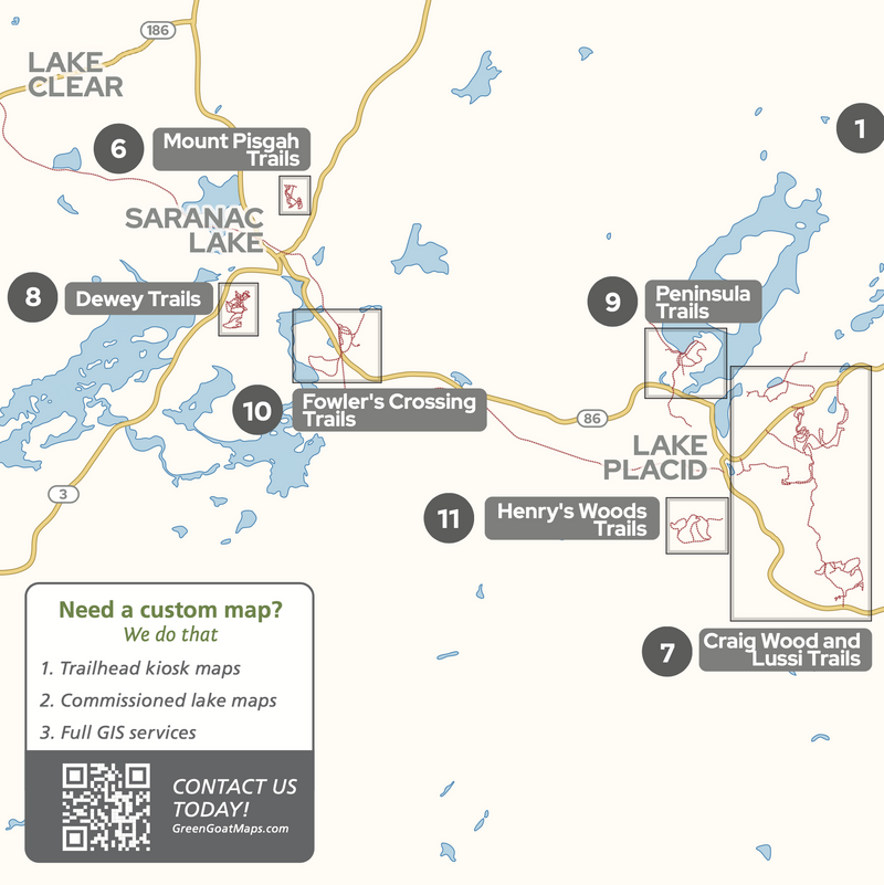 Load image into Gallery viewer, BETA Mountain Bike Map (Lake Placid Area)
