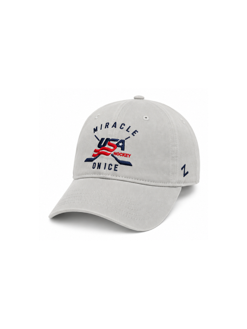Load image into Gallery viewer, Miracle on Ice Cross Stick Adjustable Cap
