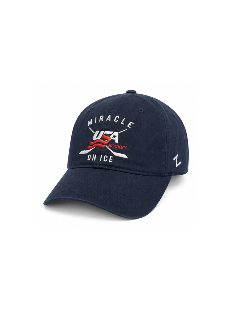 Load image into Gallery viewer, Miracle on Ice Cross Stick Adjustable Cap
