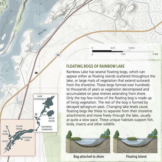 Rainbow Lake Boating and Trails Map