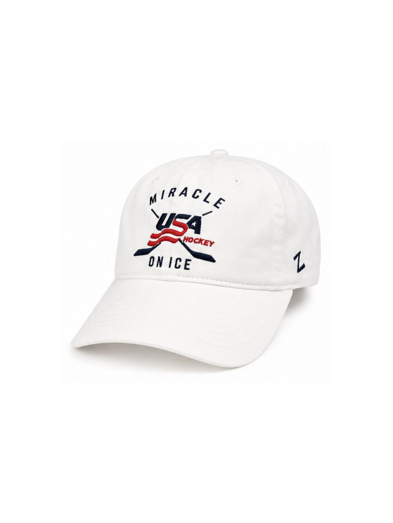 Load image into Gallery viewer, Miracle on Ice Cross Stick Adjustable Cap
