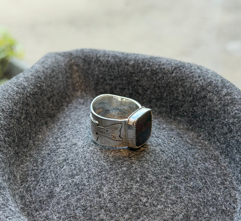 Load image into Gallery viewer, Trout Wide Band Ring
