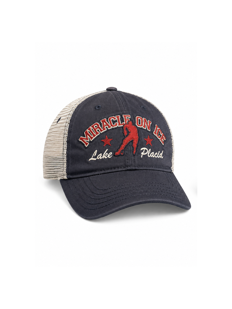 Load image into Gallery viewer, Miracle on Ice Skater Mesh Hat
