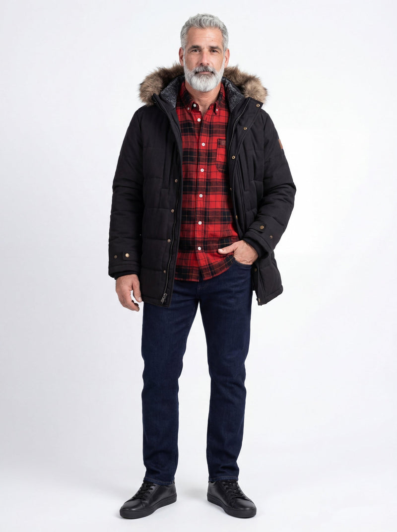 Load image into Gallery viewer, Ha-De-Ron-Dah Parka | Cut and Sewn in New York (Black)
