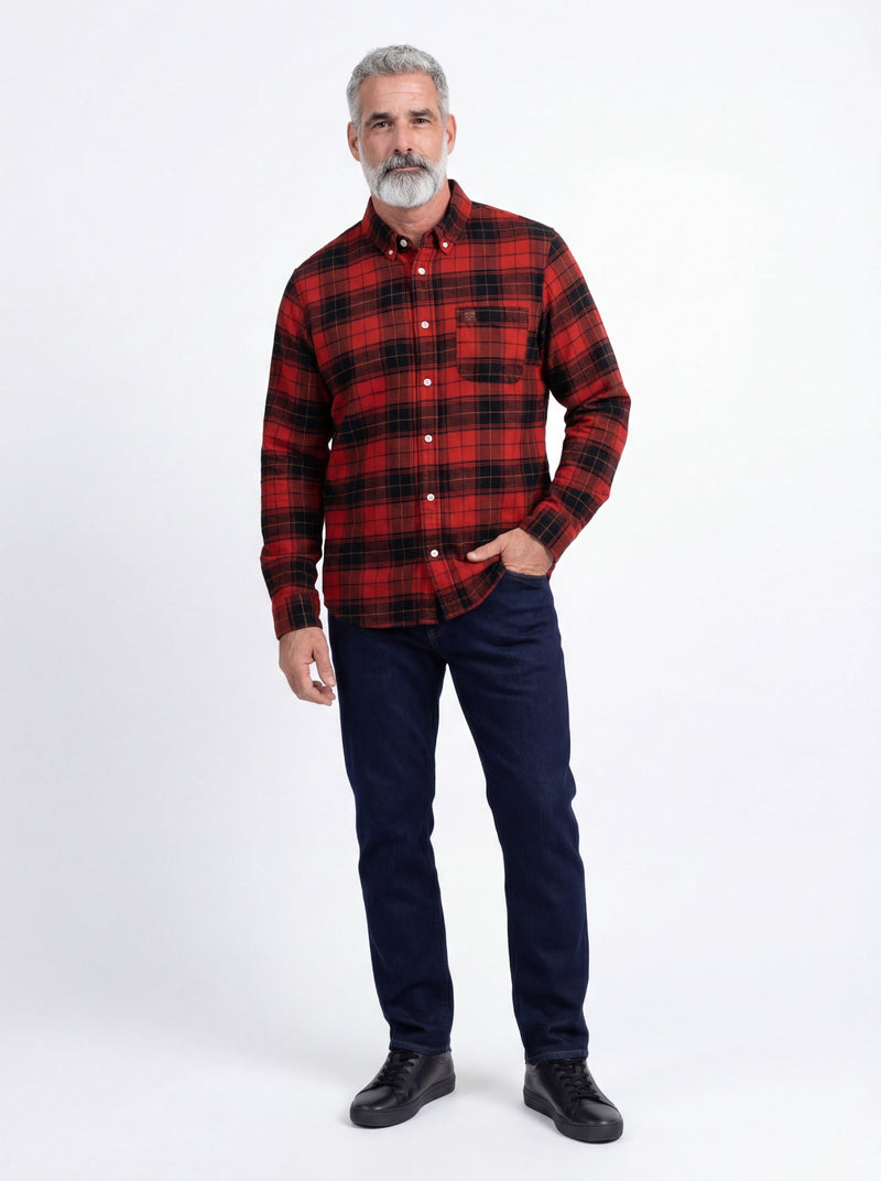 Load image into Gallery viewer, Sabattis Organic Flannel Shirt | Cut and Sewn in America
