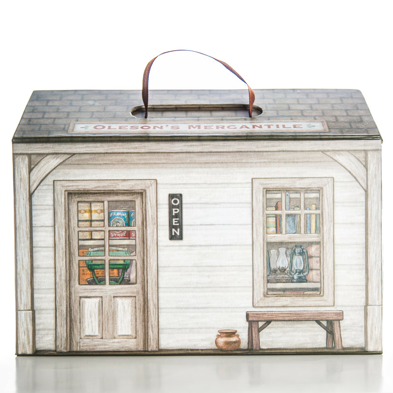 Load image into Gallery viewer, Little House on The Prairie Handmade Oleson's Bear Family and Mercantile Carry Case Toddler Play Se
