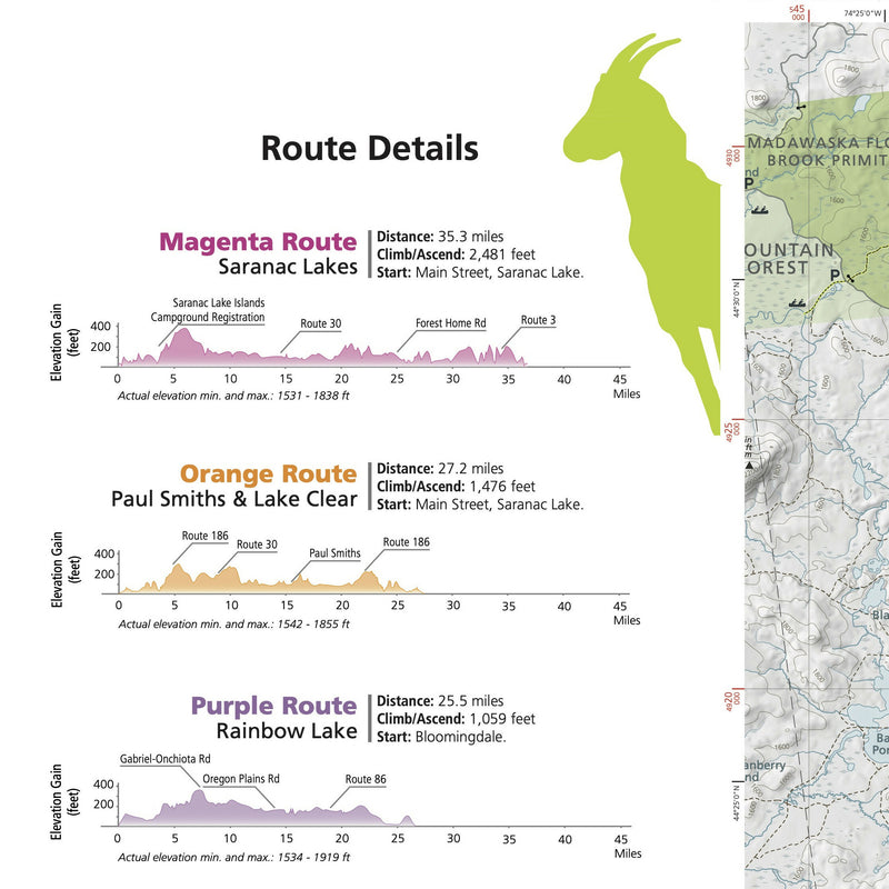 Load image into Gallery viewer, Lake Placid &amp; Saranac Lake Cycling Map
