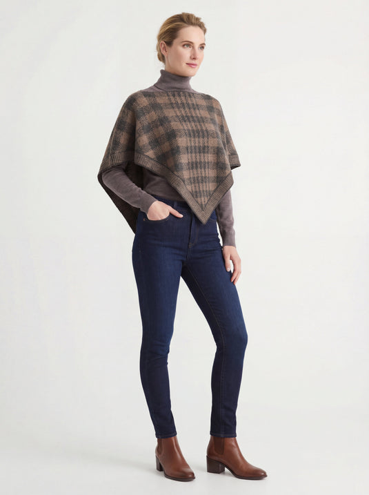 Placid Poncho | Raised and Knit in New York (Gray)