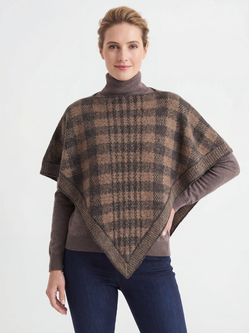 Load image into Gallery viewer, Placid Poncho | Raised and Knit in New York (Gray)
