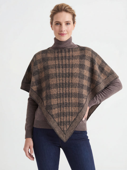 Placid Poncho | Raised and Knit in New York (Gray)