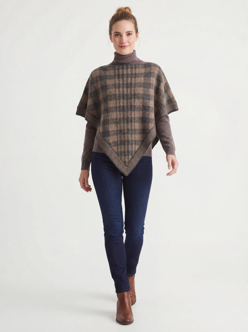 Load image into Gallery viewer, Placid Poncho | Raised and Knit in New York (Gray)
