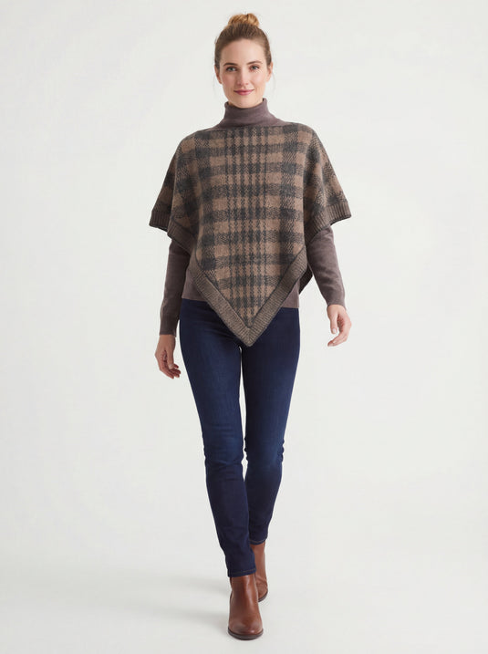 Placid Poncho | Raised and Knit in New York (Gray)