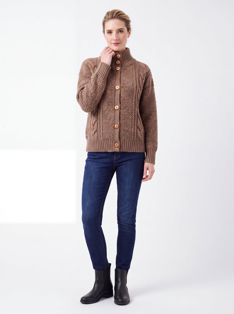 Load image into Gallery viewer, Ausable Regenerative Cardigan | Knit in New York (Camel)
