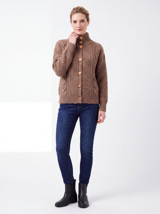 Ausable Regenerative Cardigan | Knit in New York (Camel)