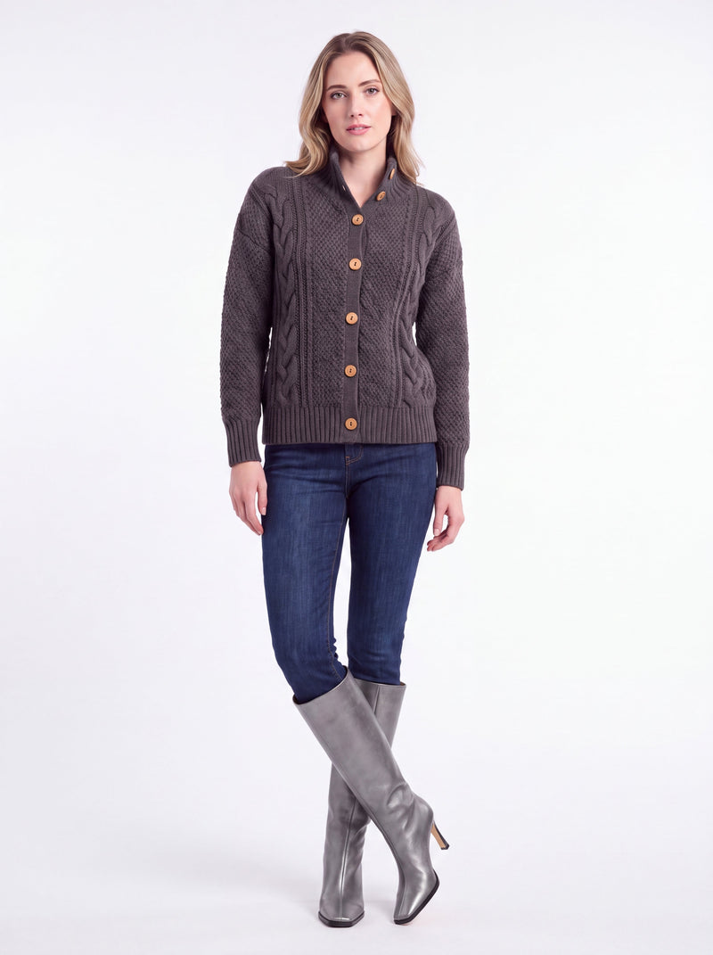 Load image into Gallery viewer, Ausable Regenerative Cardigan | Knit in New York (Gray)
