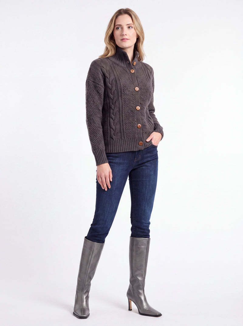 Load image into Gallery viewer, Ausable Regenerative Cardigan | Knit in New York (Gray)
