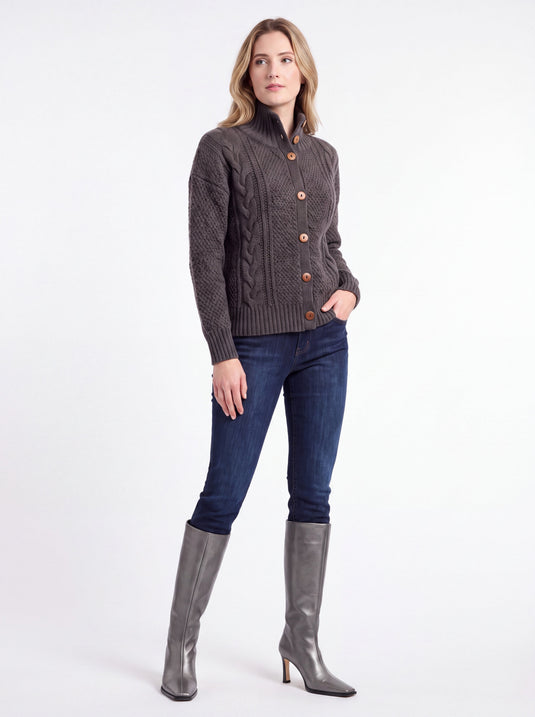 Ausable Regenerative Cardigan | Knit in New York (Gray)