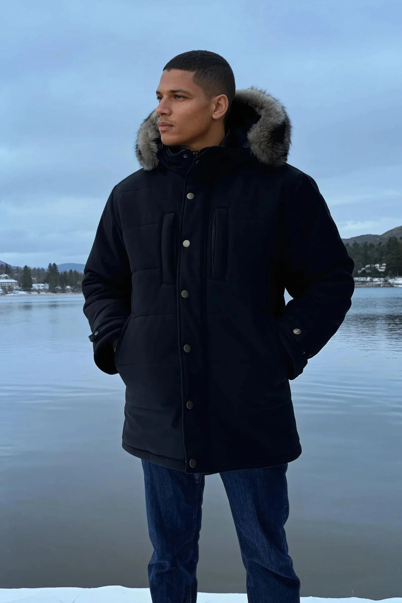 Load image into Gallery viewer, Ha-De-Ron-Dah Parka | Cut and Sewn in New York (Black)
