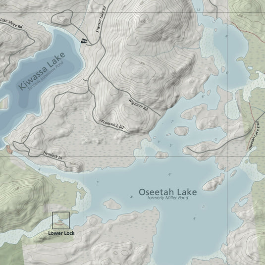 Saranac Lake Boating & Fishing Map