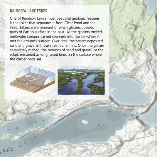 Rainbow Lake Boating and Trails Map