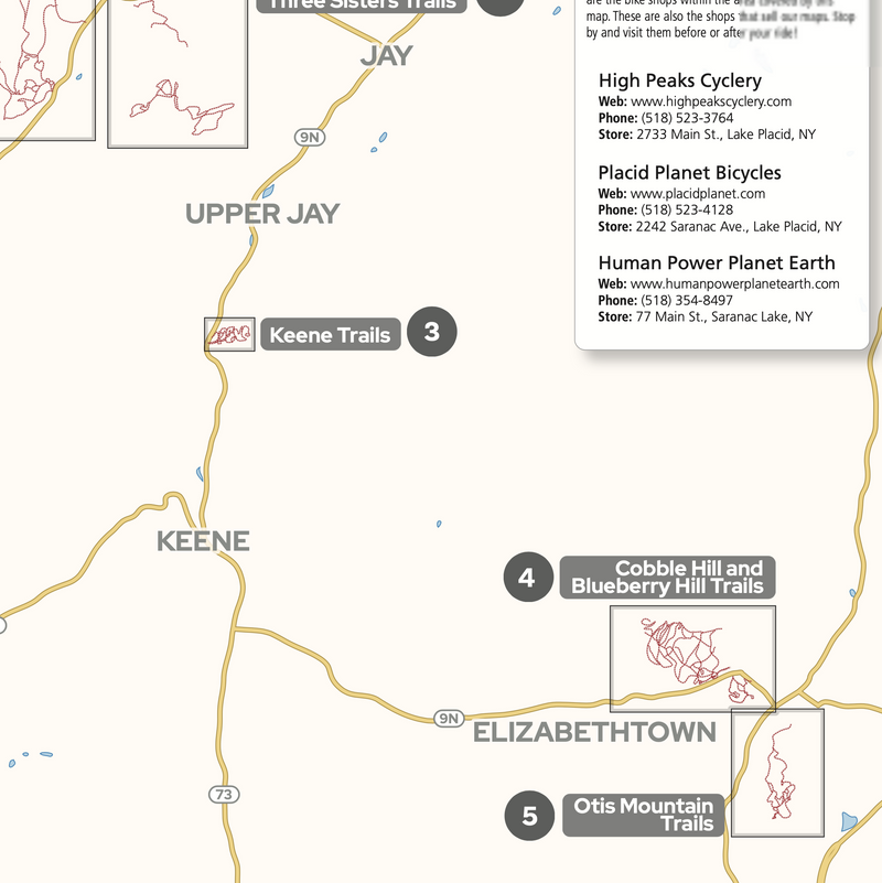Load image into Gallery viewer, BETA Mountain Bike Map (Lake Placid Area)
