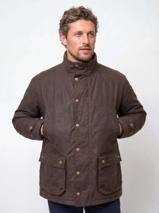 Copperas Waxed Jacket | Cut and Sewn in New York (Chocolate)