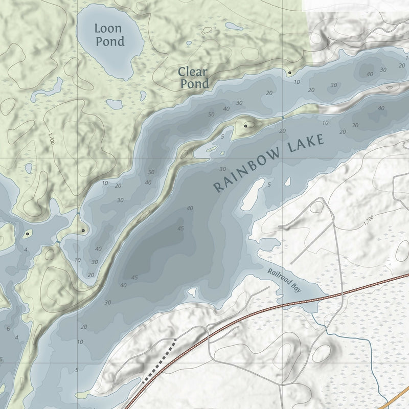 Load image into Gallery viewer, Rainbow Lake Boating and Trails Map
