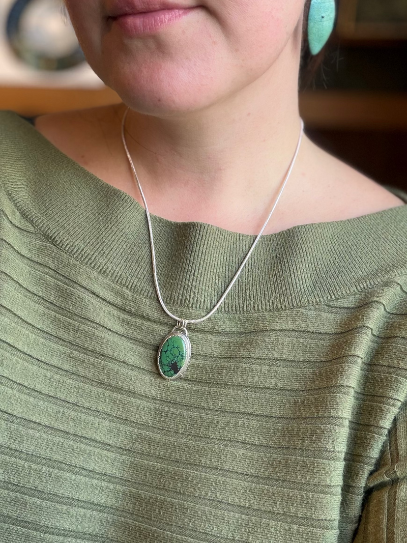 Load image into Gallery viewer, Large Hubei Turquoise Pendant
