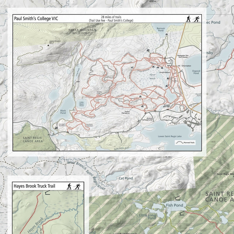 Load image into Gallery viewer, Lake Placid &amp; Saranac Lake Winter Trails Map
