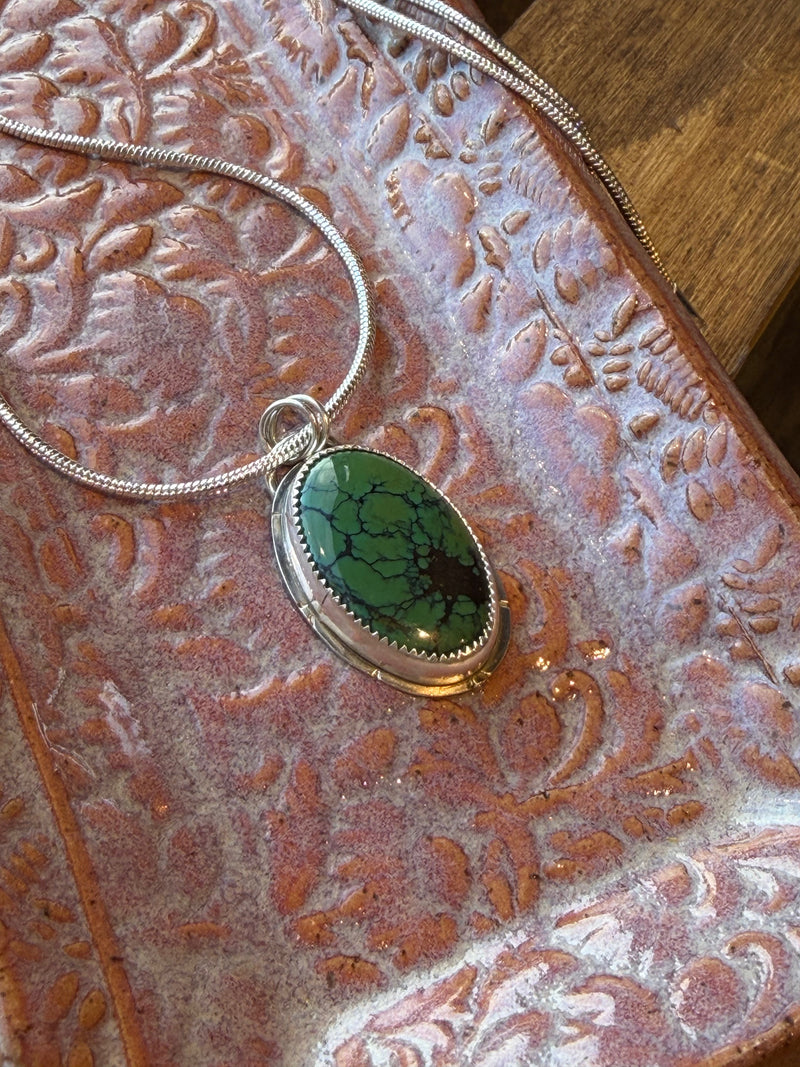 Load image into Gallery viewer, Large Hubei Turquoise Pendant

