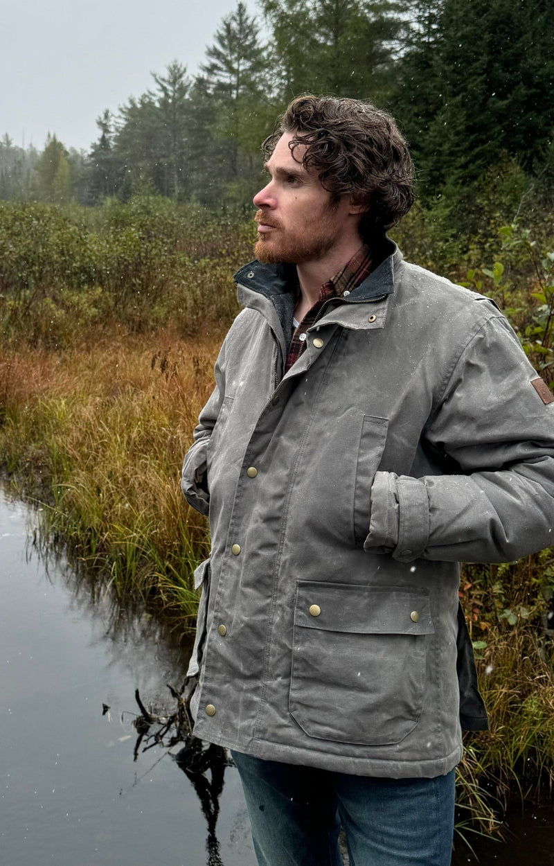 Load image into Gallery viewer, Copperas Wax Jacket | Cut and Sewn in New York (Slate)
