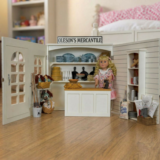 Little House on the Prairie Oleson's Mercantile Play Set For 18 inch Dolls