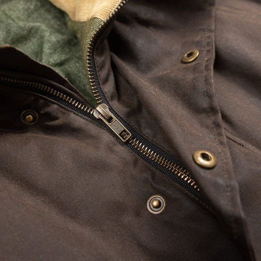 Copperas Waxed Jacket | Cut and Sewn in New York (Chocolate)