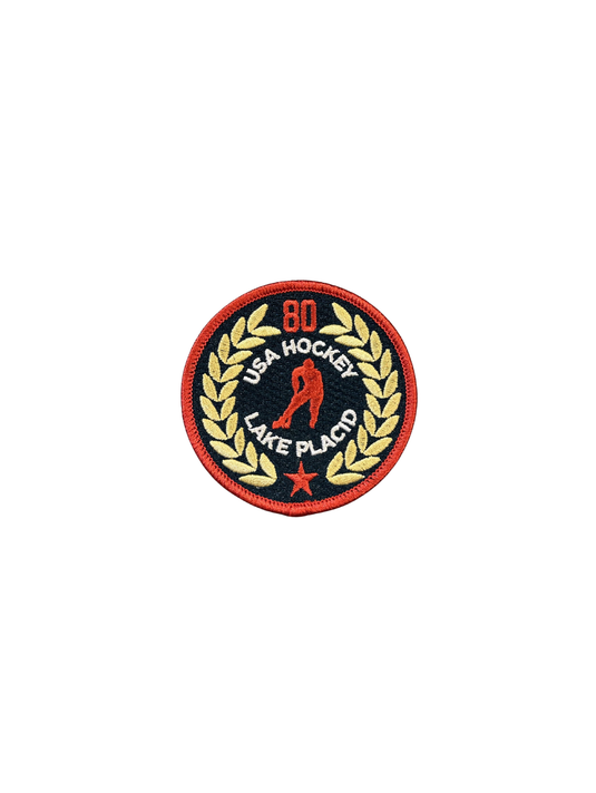 Lake Placid Wreath '80 Iron-On Patch