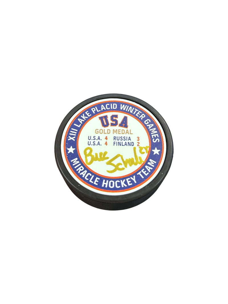 Load image into Gallery viewer, Player Signed Gold Medal Puck
