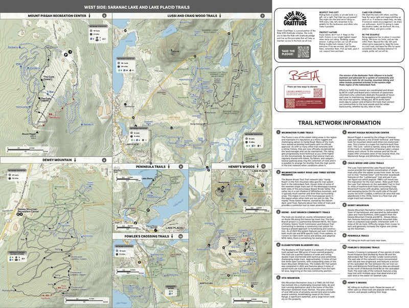 Load image into Gallery viewer, BETA Mountain Bike Map (Lake Placid Area)
