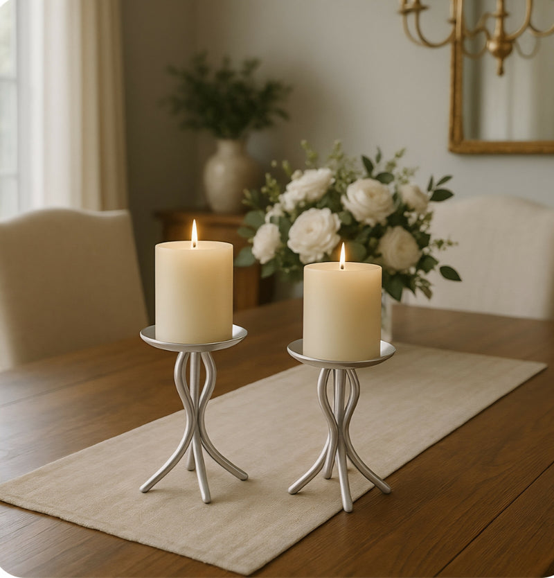 Load image into Gallery viewer, Hand Forged Candle Holders
