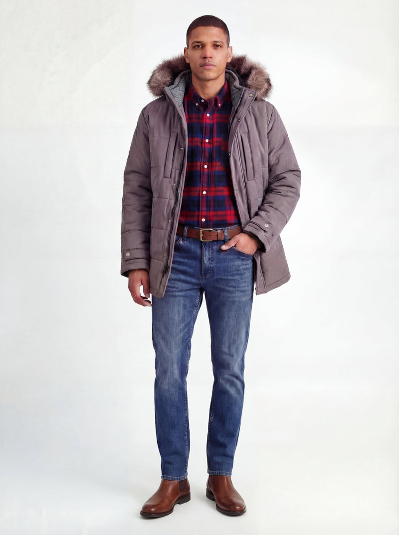 Load image into Gallery viewer, Ha-De-Ron-Dah Parka | Cut and Sewn in New York (Gray)
