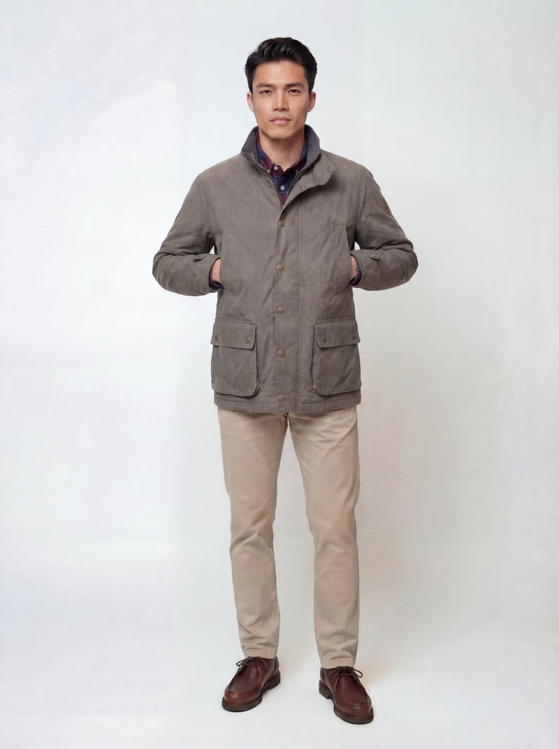 Load image into Gallery viewer, Copperas Wax Jacket | Cut and Sewn in New York (Slate)
