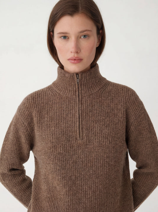 Wadhams Regenerative Wool/Alpaca Sweater (Brown)