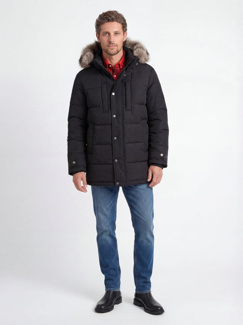 Load image into Gallery viewer, Ha-De-Ron-Dah Parka | Cut and Sewn in New York (Black)
