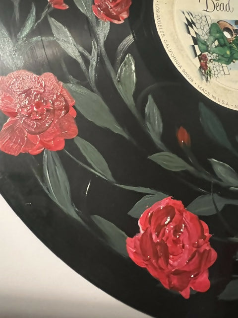 Hand Painted Repurposed Vinyl Album, Framed