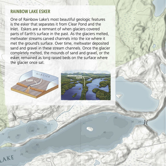 Rainbow Lake Boating and Trails Map