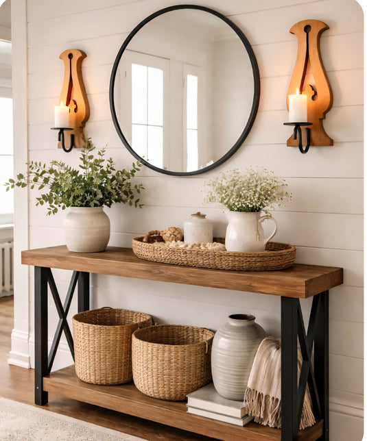 Wooden Candle Sconces