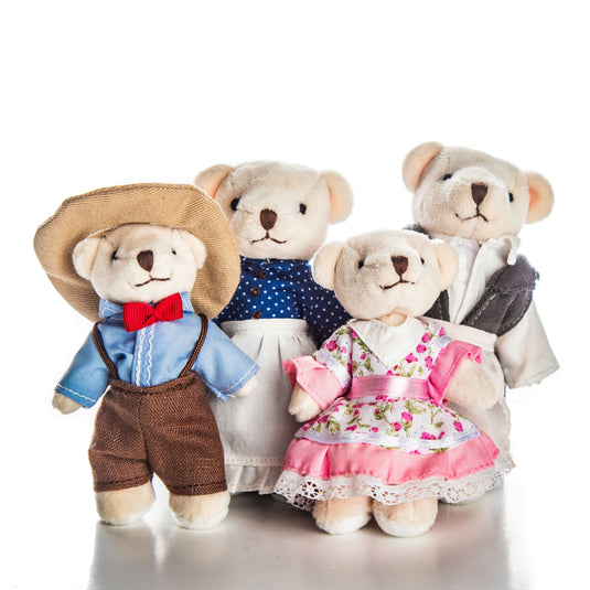 Little House on The Prairie Handmade Oleson's Bear Family and Mercantile Carry Case Toddler Play Se