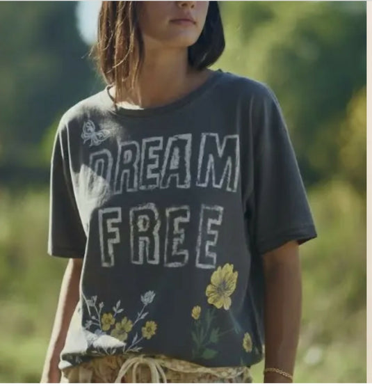 Mineral-Wash Dream Free Graphic Top