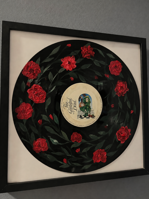 Load image into Gallery viewer, Hand Painted Repurposed Vinyl Album, Framed
