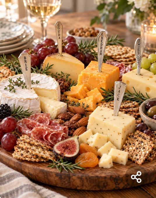 Vintage Silverware Cheese Markers